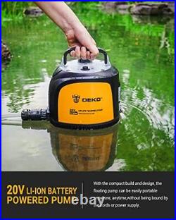 Battery Powered Sump Pump 20V Li-ion Utility Pump with Unique Floating Design
