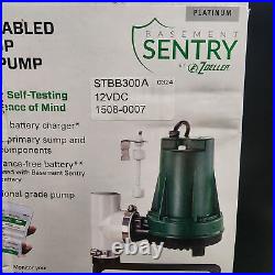 Brand New Zoeller WiFi Basement Sentry Backup Sump Pump System STBB300