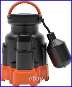 Corded Electric 1/3 HP Submersible Sump Pump 2500 GPH Utility Water Pumps Orange