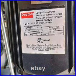 DAYTON 5URJ5 Upright Sump Pump 1/2 HP 10 Ft. Of Head 72.0 gpm