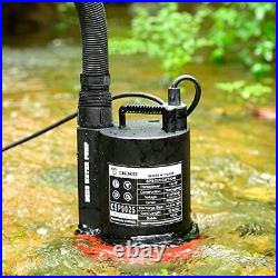 DEKOPRO Submersible Water Pump 1/4 HP 1850GPH Thermoplastic Utility Pump Port