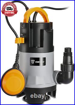 DEKOPRO Sump Pump, 750W Submersible Water Pump with Float Switch for Swimming Poo