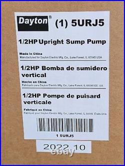 Dayton 5URJ5 Upright Vertical Sump Pump 1/2 HP (r35)