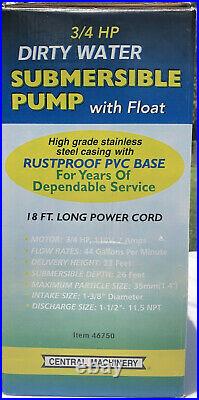 Dirty Water 3/4 HP Submersible Pump