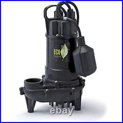 ECO-FLO Products ECD33W Cast Iron Sump Pump with Wide Angle Switch, 1/3 HP