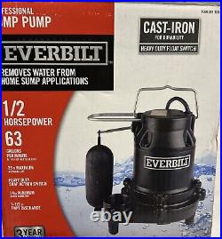 Everbilt HDS50 1/2 HP Cast Iron Sump Pump Black