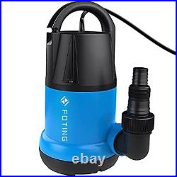 FOTING Sump Pump Submersible 1HP Clean/Dirty Water Pump, 3960 GPH Portable Utili
