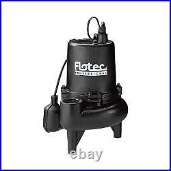 Flotec Cast Iron Sewage Water Pump 10,200 GPH, 3/4 HP, 2in Model# E75STVT
