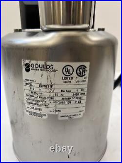 Goulds LSP0711F 3/4HP Submersible Sump Pump, Single Phase, 115V, Plug/No Switch