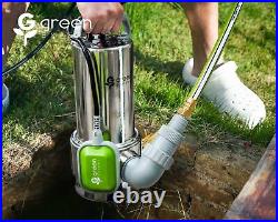 Green Expert 1.5HP Submersible Sump Pump 6000GPH High Flow Full 304