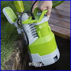 Green Expert 1.5HP Sump Pump High Flow 5000GPH for Quickly Clean Dirty Water