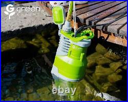 Green Expert 3/4HP Submersible Sump Pump Max 4000GPH High Flow 25 Ft Power Cord