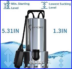High-Performance Stainless Steel Water Sump Pump 1.6HP Reinforced Casing