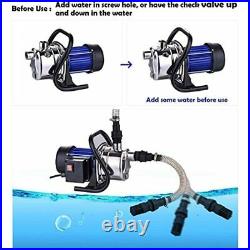 Homdox 1.6HP Stainless Shallow Well Pump Booster Lawn Sprinkling Sprinkler Water