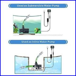 Hygger 24V DC Water Pump Submersible Saltwater Aquarium Sump Pump with LCD Displ