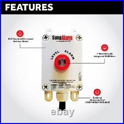 In/Outdoor High Water Alarm WithPilot Light and Horn for Septic/Sump/Pond & Other