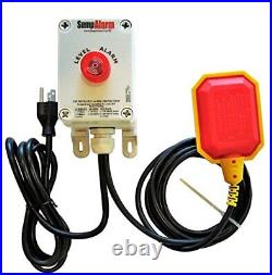 In/Outdoor High Water Alarm withPilot Light and Horn for Septic/Sump/Pond & Oth