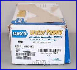 JABSCO #18660-0123 Marine WATER PUPPY Bilge/Sump Flexible Impeller Pump /6.3 GPH