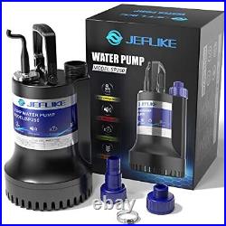 JEFLIKE Sump Pump Submersible Water Pump for Pool Draining Portable Utility P