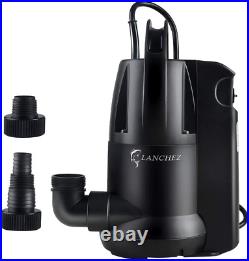 Lanchez 1/2 HP Submersible Water Sump Pump with Built-In Float Switch for Clean