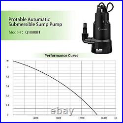 Lanchez 1.6 HP Submersible Sump Pump 4858GPH Clean & Dirty Water Transfer Pump w