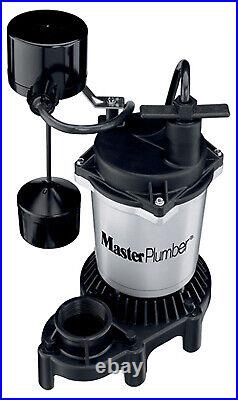Master Plumber 176952 Sump Pump, Zinc & Plastic Construction. 5-HP Motor, 4,200