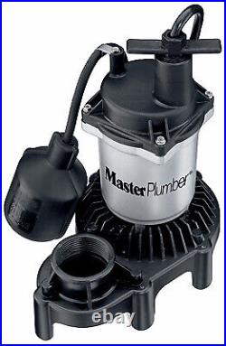 Master Plumber 176958 Sump Pump, Zinc & Plastic Construction, 1/3-HP Motor