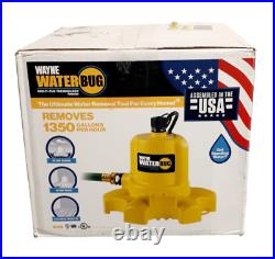 NEW Wayne 1/6 HP 22.5 GPM Water Bug Pump Submersible 3/4 withMulti Flo Technology