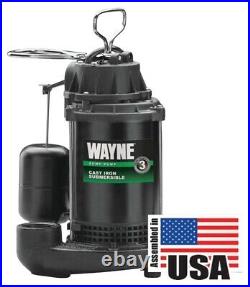 New Wayne Cdu800 Submersible Cast Iron USA Made 1/2 HP Water Sump Pump & Switch