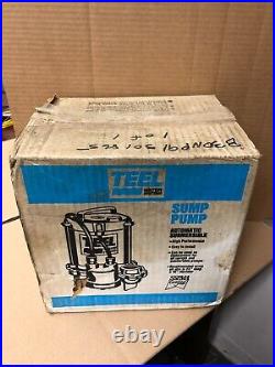 New in Box Sealed TEEL 3P579K Sump Pump box shows wear but is still sealed