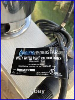 Pacific Hydrostar Stainless Submersible Dirty Water Sump Pump Float Switch 1 HP