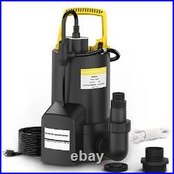 QIOMALA 1 HP Automatic Submersible Water Pump, 4000GPH Sump Pump Submersible