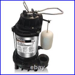 RIDGID Dual Suction Water Pump 1 Hp 120V 6,660 GPH Submersible Stainless Steel