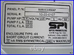 SPI BIO-HWAP Control Panel withHigh Water Alarm 120V 0-20FLA