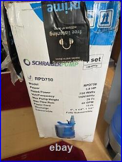 Schraiberpump RPD750 Submersible Pump Sump Dirty Clean Water