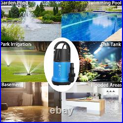 Submersible 1HP Sump Pump Clean/Dirty Water Pump, 3960 GPH Portable Utility