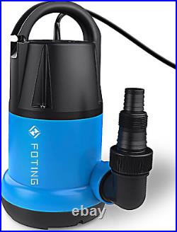 Submersible 1HP Sump Pump Clean/Dirty Water Pump, 3960 GPH Portable Utility