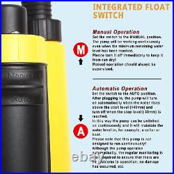 Submersible Electric Sewage Drain Flood Clean/Dirty Water Transfer Sump Pump WithB