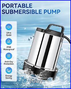 Submersible Water Pump 1/3HP Utility Pump Sump Pump Electric Portable Transfe