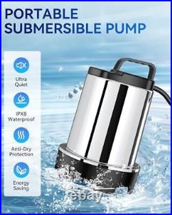 Submersible Water Pump 1/3HP Utility Pump Sump Pump Electric Portable Transfe