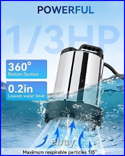 Submersible Water Pump 1/3HP Utility Pump Sump Pump Electric Portable Transfe