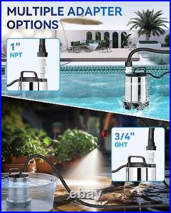 Submersible Water Pump 1/3HP Utility Pump Sump Pump Electric Portable Transfe