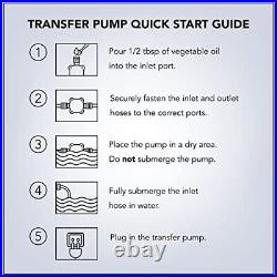 SumpMarine Water Transfer Pump 115V 330 Gallon Per Hour Portable Electric U