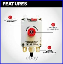 Sump Alarm Water Sensor Sump Pump Alarm with 10ft Float Switch for Indoor & O
