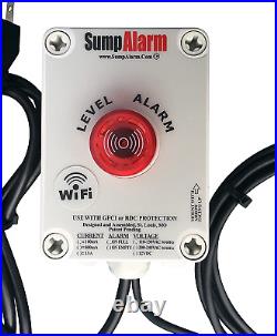 Sump Alarm Wifi Water Sensor, Wireless Sump Pump Alarm with 10 Float Switch for
