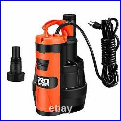 Sump Pump, 1HP 3500GPH Electric Water Removal Pump with Build-in Float Switch