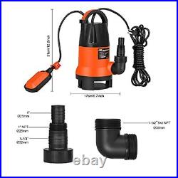 Sump Pump, 1HP 3700GPH Submersible Clean/Dirty Water Pump with Automatic