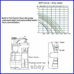 Sump Pump 3500 Gph 1hp Submersible Clean/dirty Water Pump With Buildin Float Swi