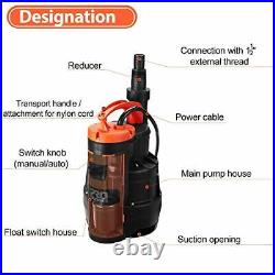 Sump Pump 3500 Gph 1hp Submersible Clean/dirty Water Pump With Buildin Float Swi