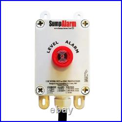 Sump Pump Alarm High Water Alarm with Pilot Light Horn for Septic Pond In Outdoor